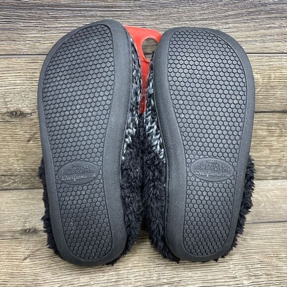 DELUXE BY DEARFOAMS WOMEN'S GRAY SLIP ON MEMORY FOAM SLIPPERS SIZE S 5-6 NWT. - Picture 2 of 3